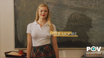 RealPOVAdventure ดูหนังเอ็กฝรั่ง Amber Moore ครูสาวแสนแสบอยากกินเด็กนักเรียน หลอกเรียกมาทำโทษในห้องดูดควยอย่างกับไอติมช็อกโกแลต แล้วจับเย็ดขึ้นครูขย่มไม่ยั้งตอนพักเที่ยง