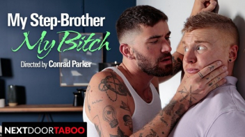 Next Door Taboo หนังเอ็กพี่น้อง Alex Tanner & Chris Damned ศึกแห่งสายเลือดสายเหลืองพี่ชายตัวแสบ บังคับน้องชายให้อมควยอย่างซาดิส กระแทกควยจนตาเหลือกแล้วเย็ดตูดต่อบนโต๊ะ