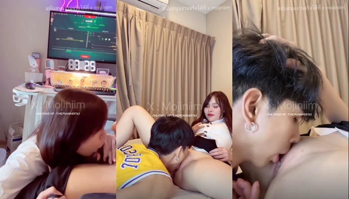 Mojiniim น้องนุ่มนิ่มสาวมหาลัยลากนักบาสเข้าห้อง เล่นเกมส์ไม่ใส่ใจควักโม๊คควยคาโต๊ะคอม เสียวควยถึงกับยอมทิ้งเกมส์อุ้มขึ้นเตียงเบิร์นหี แล้วแหย่หีถึงรังมดลูก